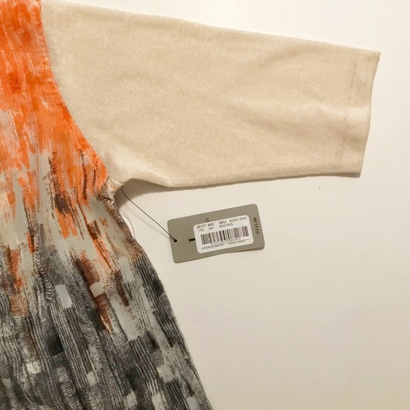 NWT ZOZO, Asymmetrical Pattered Tunic Top - Picture 4 of 8